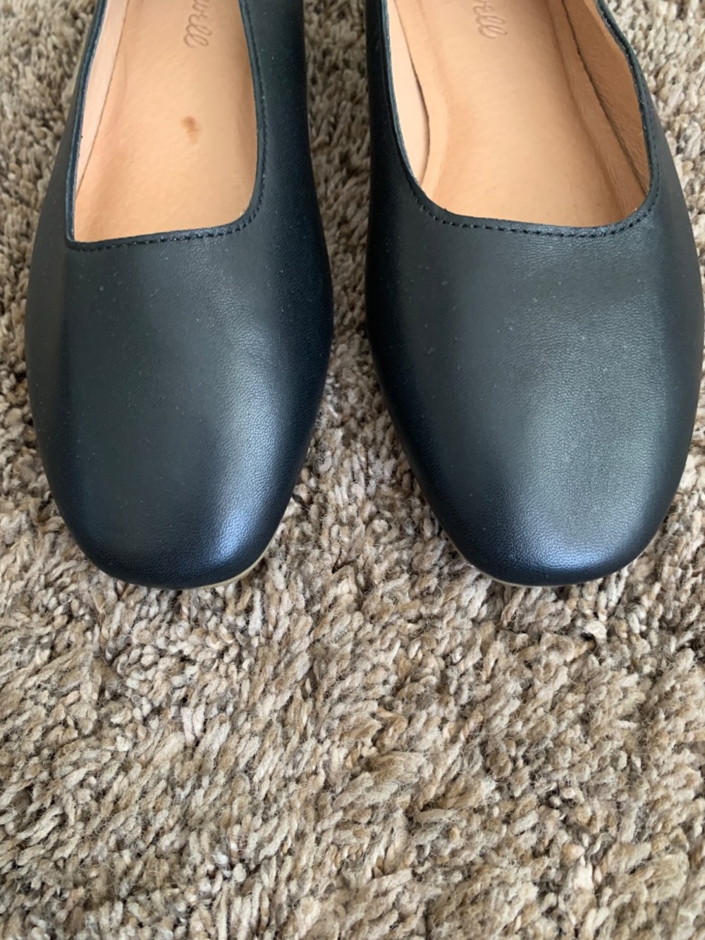 Madewell Black Cory Ballet Flats 7.5 Leather Classic Casual Career Shoes - Picture 4 of 12